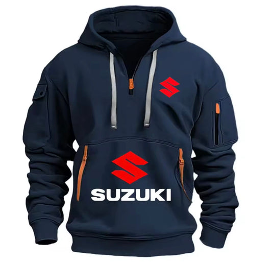 Suzuki's new men's hoodie, casual outdoor sports hoodie and a warm motorcycle sweatshirt for autumn and winter