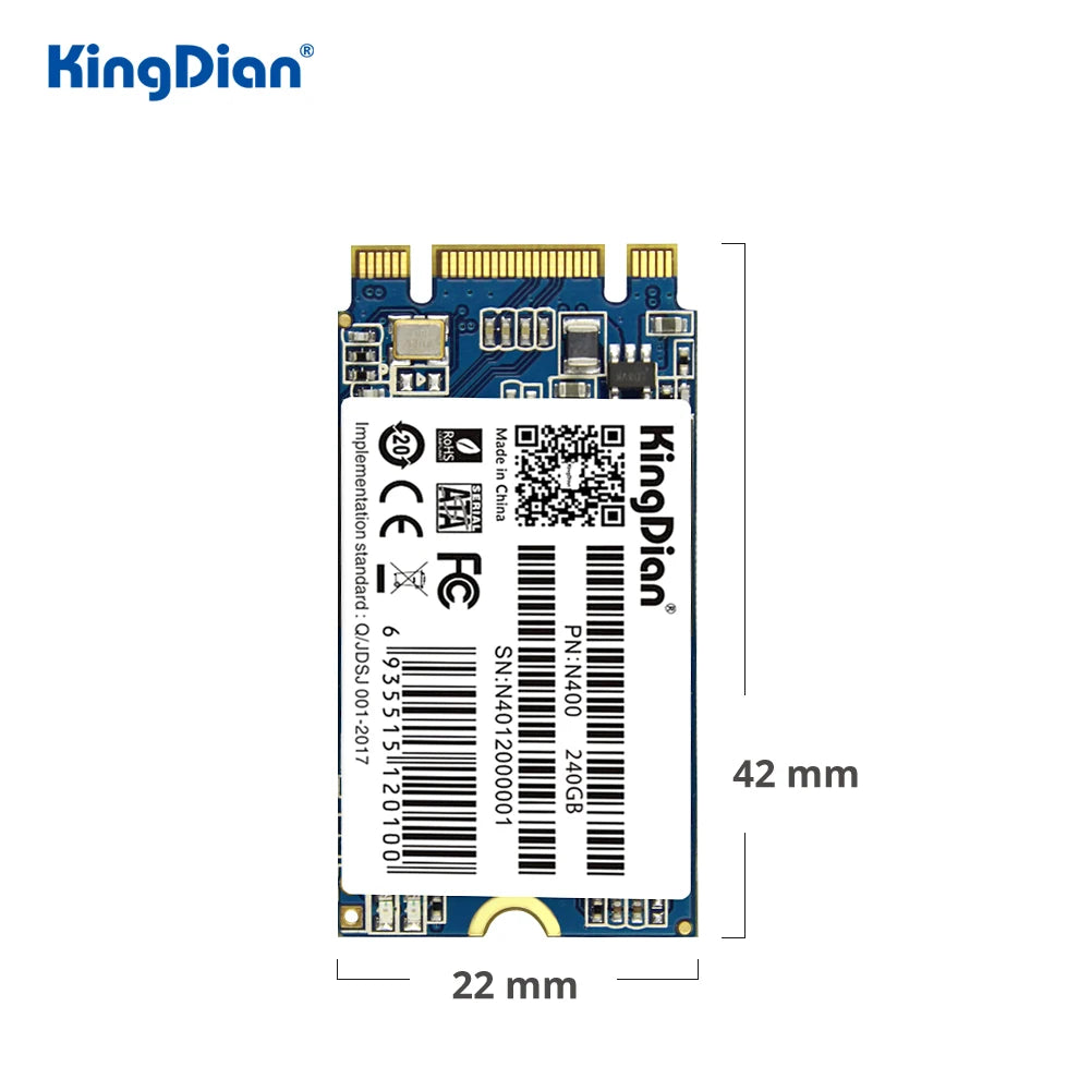 KingDian m.2 SSD 2242 128GB 256GB 512GB 1TB HDD 2242mm NGFF M2 Internal Solid State Drive for Laptop PC
