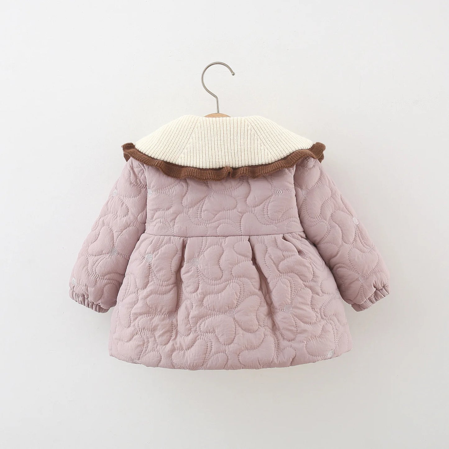 Winter New Simple Korean Style Children'S Long Sleeved Clothes, Thick And Warm Baby Girl Coat (9 Months -3 Years Old)