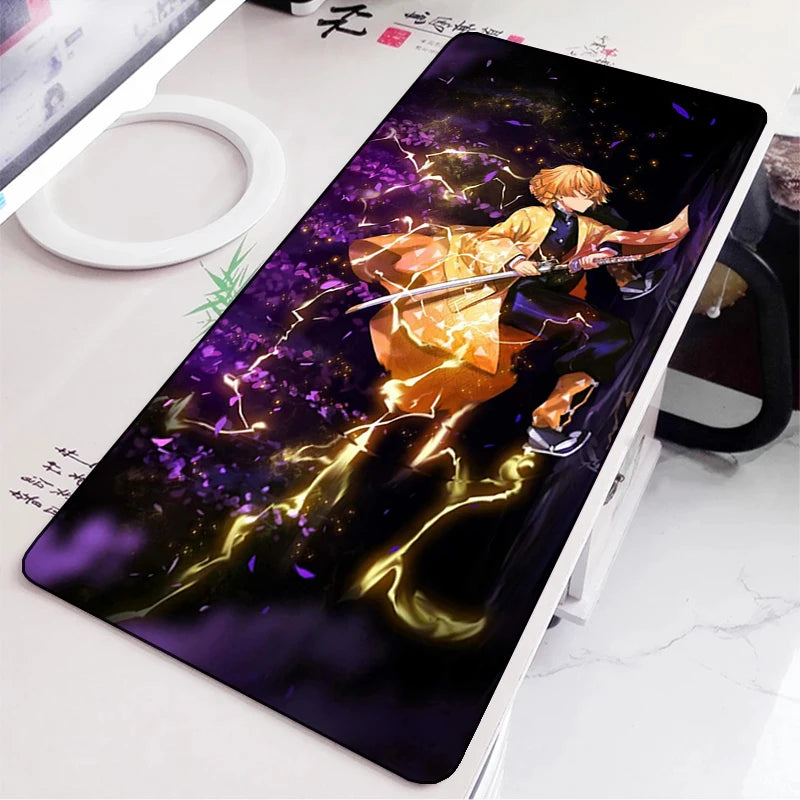 Demon Slayer Gaming Mouse Pad Rubber Mat Deskmat Keyboard Pads Cartoon Cute Mousepad Kawaii Pc Accessories Anime Mouse Mats Xxl
