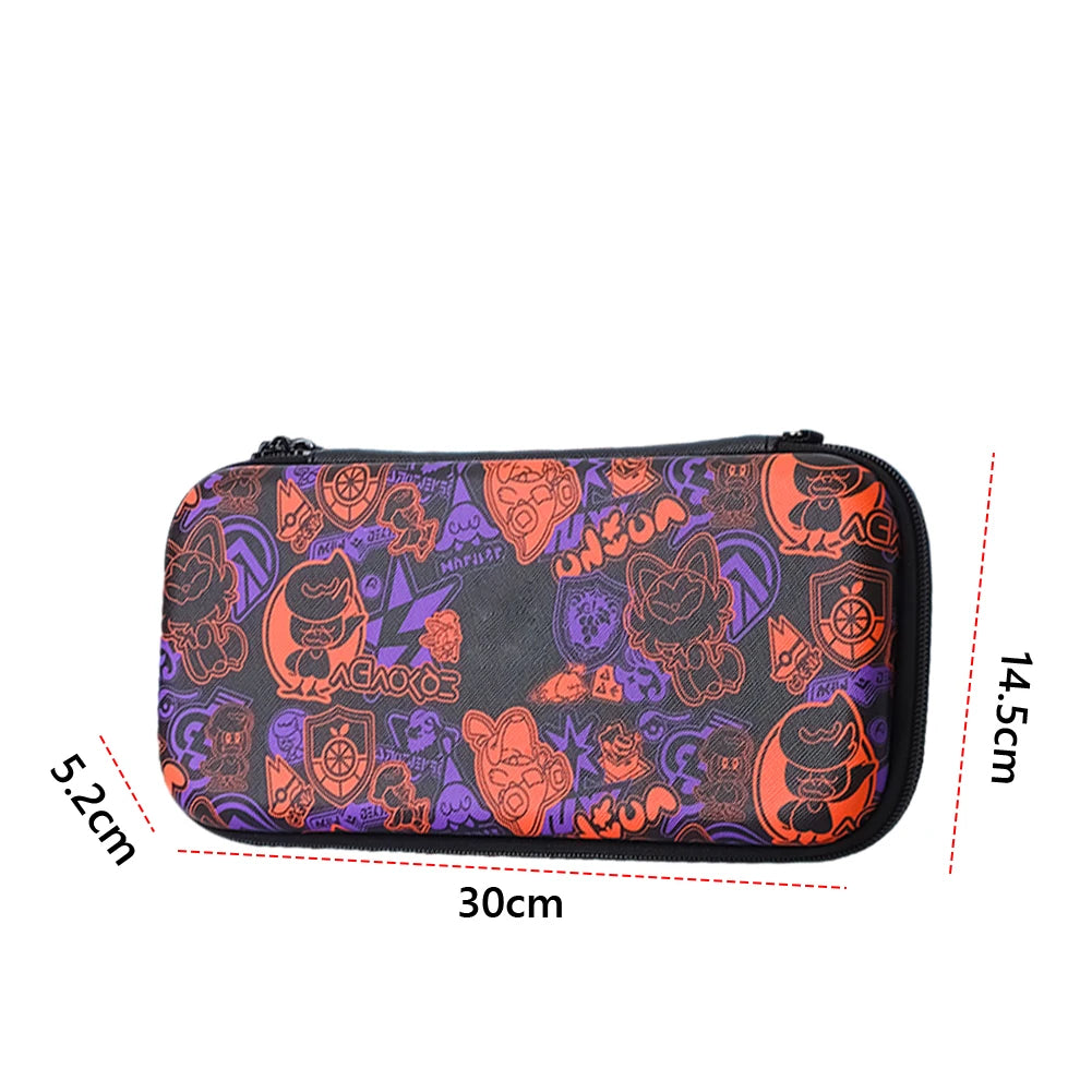 Storage Bag For Switch 2 NS Game Console Carrying Case Portable Travel Bag with 10 Game Card Slots Anti-scratch Protective Bags