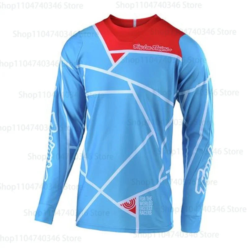Men's Motorcycle Sportswear Printed BMX Bicycle Shirt DH Downhill Endurance T-shirt Mountain Bike Outdoor Sportswear Top