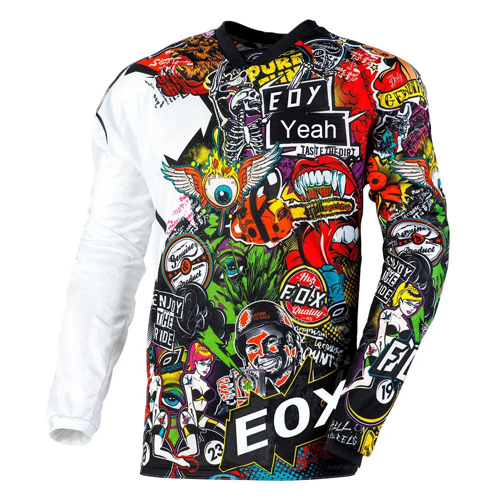 Motorcycle Jersey Eoy Quick Dry Mountain Bike T-Shirt Long Sleeve Downhill Jersey MTB T shirt Moto Camo Breathable