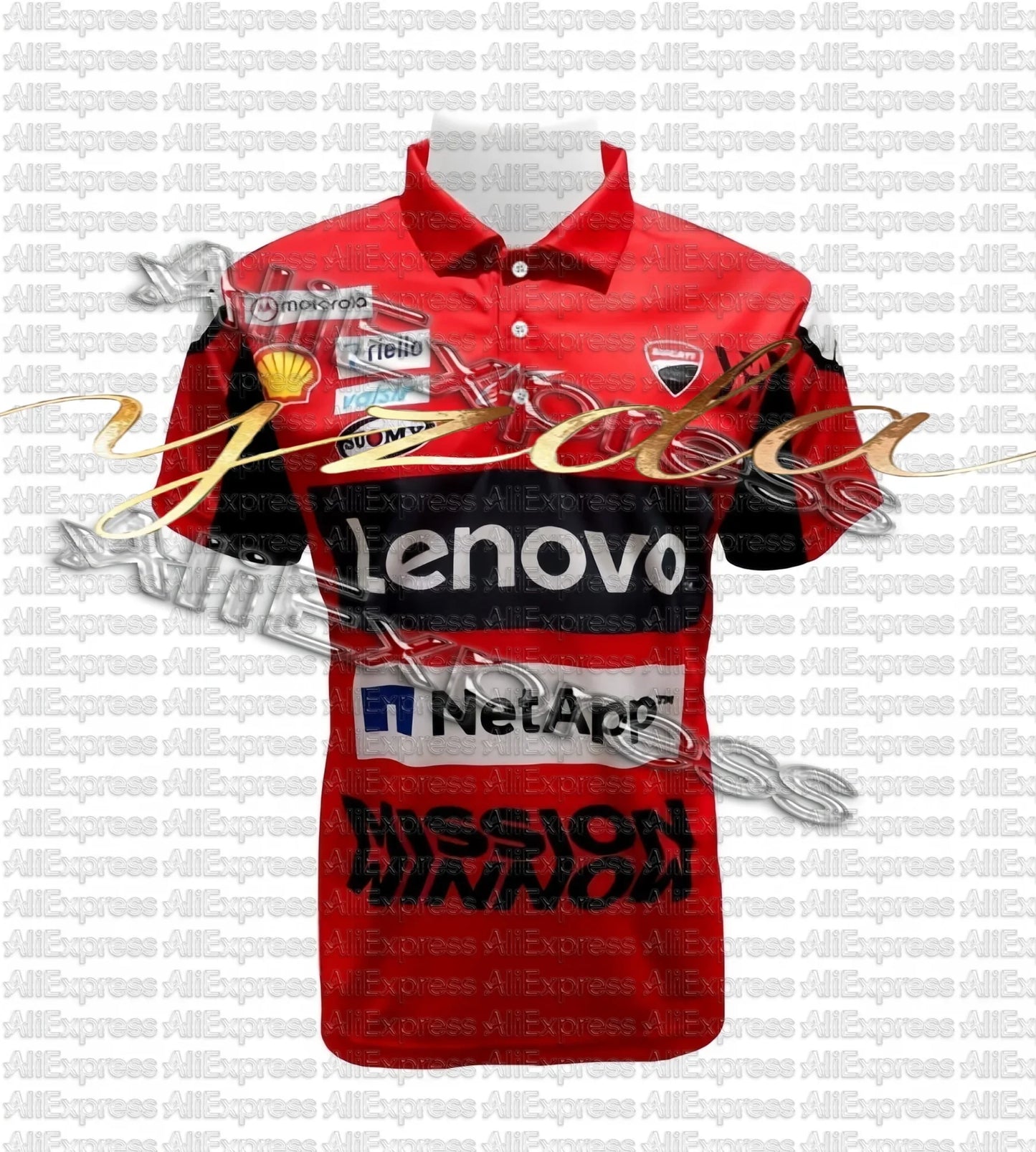 Eccstar_Suzuki_Sotogp Racing Team Polo Shirt Motorcycle Racing T-shirt Men's and Women's Outdoor Sports Leisure Speed Drying