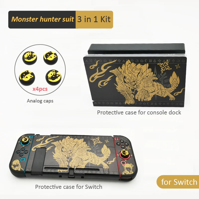 Monster Hunter Storage Bag for NS Switch OLED Carrying Case Protective Shell  for NS Switch OLED Game Accessories