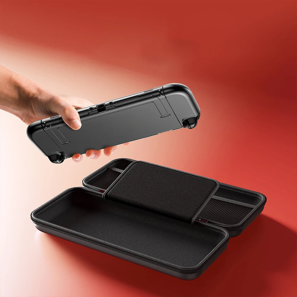 Storage Bag For Switch 2 NS Game Console Carrying Case Portable Travel Bag with 10 Game Card Slots Anti-scratch Protective Bags