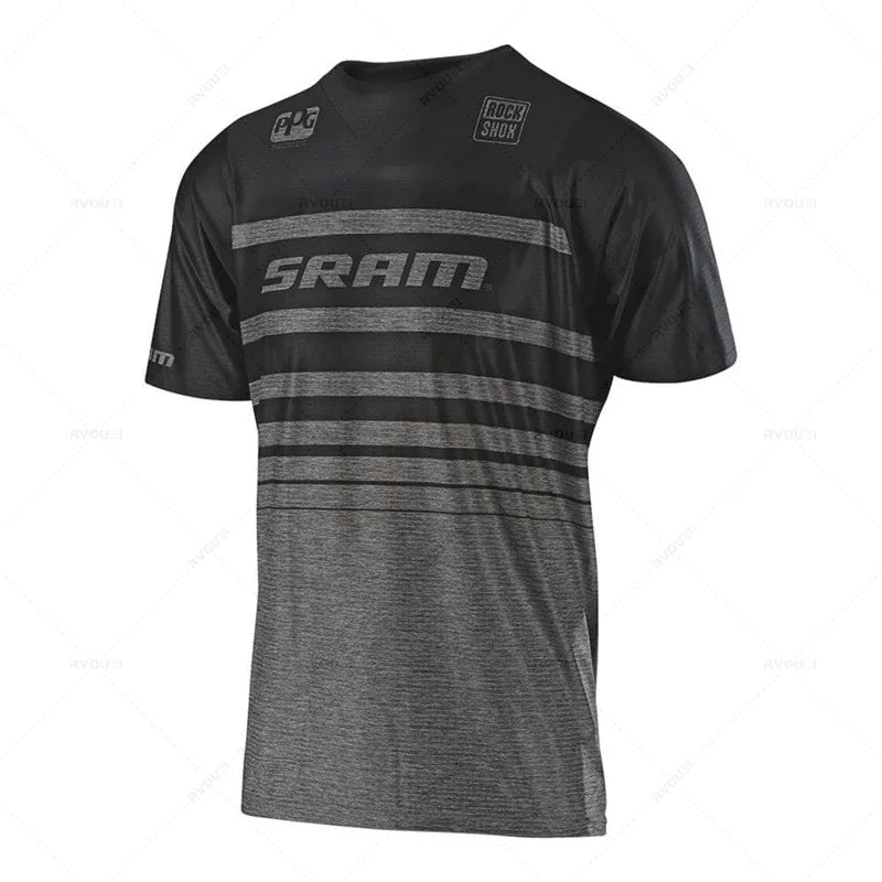 New Sram Downhill Jersey Man MTB Wear Summer Maillot Ciclismo Hombre DH MTB MX Motocross Jersey Off Road Mountain Enduro T-Shirt