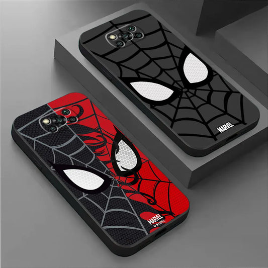 Black Soft Phone Case for Xiaomi Poco X4 GT M5 X3 NFC F1 F5 X4 Pro 5G C50 C51 C40 M4 Pro 5G M3 Marvel Spider Man Cover Capa