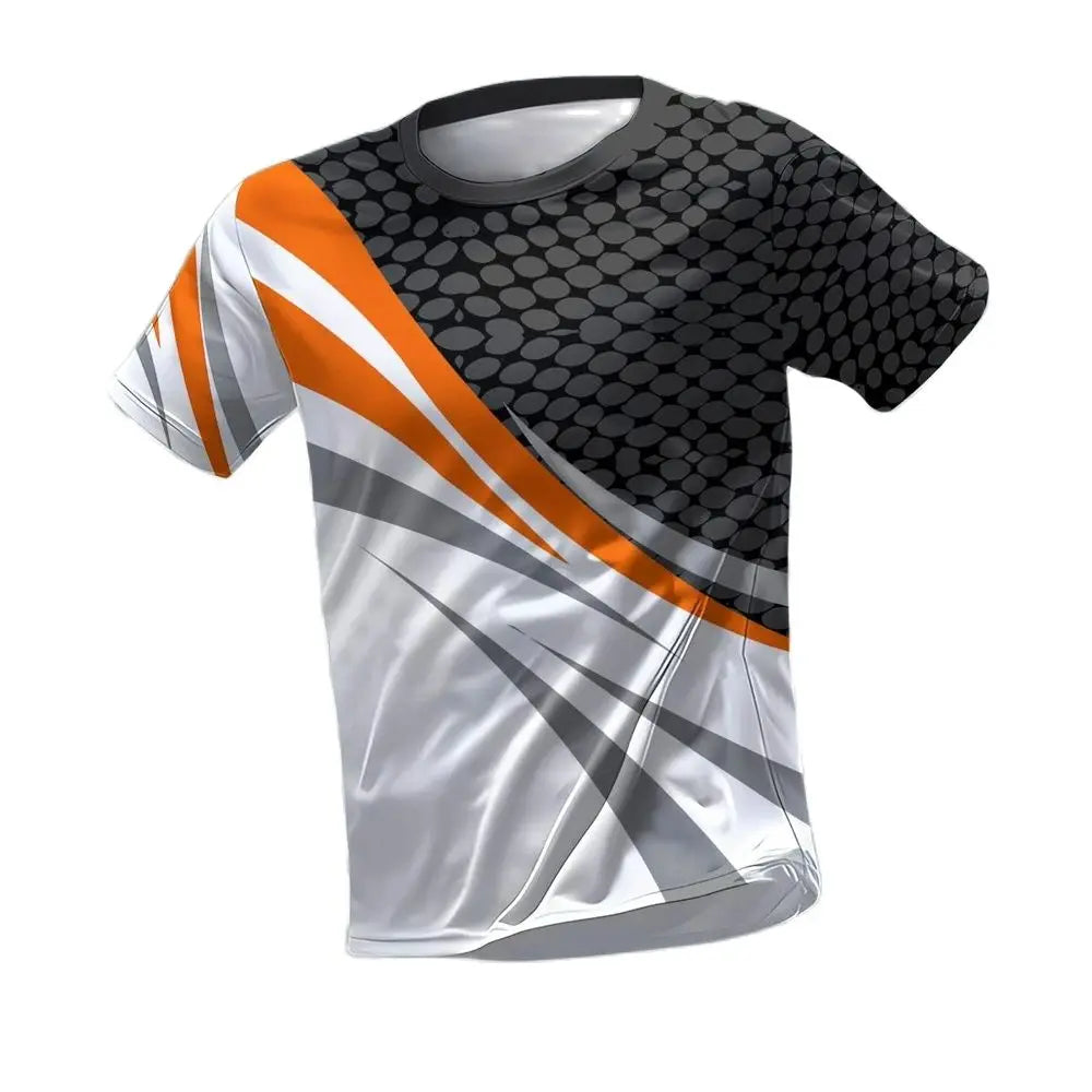 2025 3D Printing Hot Selling Outdoor Running Sports Breathable Quick Drying Fitness Clothing Casual Wear Round Neck T Shirts