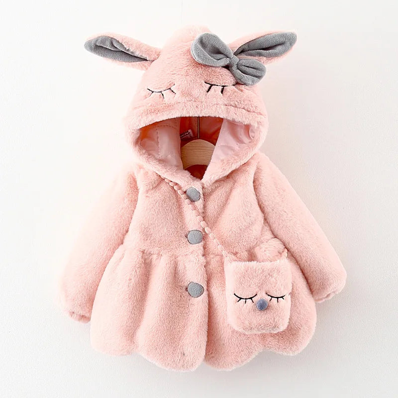 2023 Newborn baby girl clothes floral hooded cotton-padded jacket outerwear for 1 year baby birthday clothing girls outfits coat