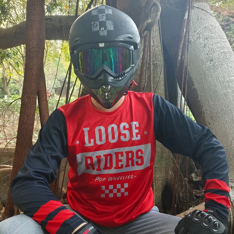 Loose Rider Jersey BMX Endurance Bike Shirt DH Off-Road Mountain Bike Downhill Jersey