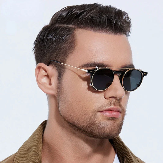 Driver Goggles Fashion Polarized Sunglasses Trend Outing Sunglasses Set Glasses Shading Street Shooting Sunglasses for Men