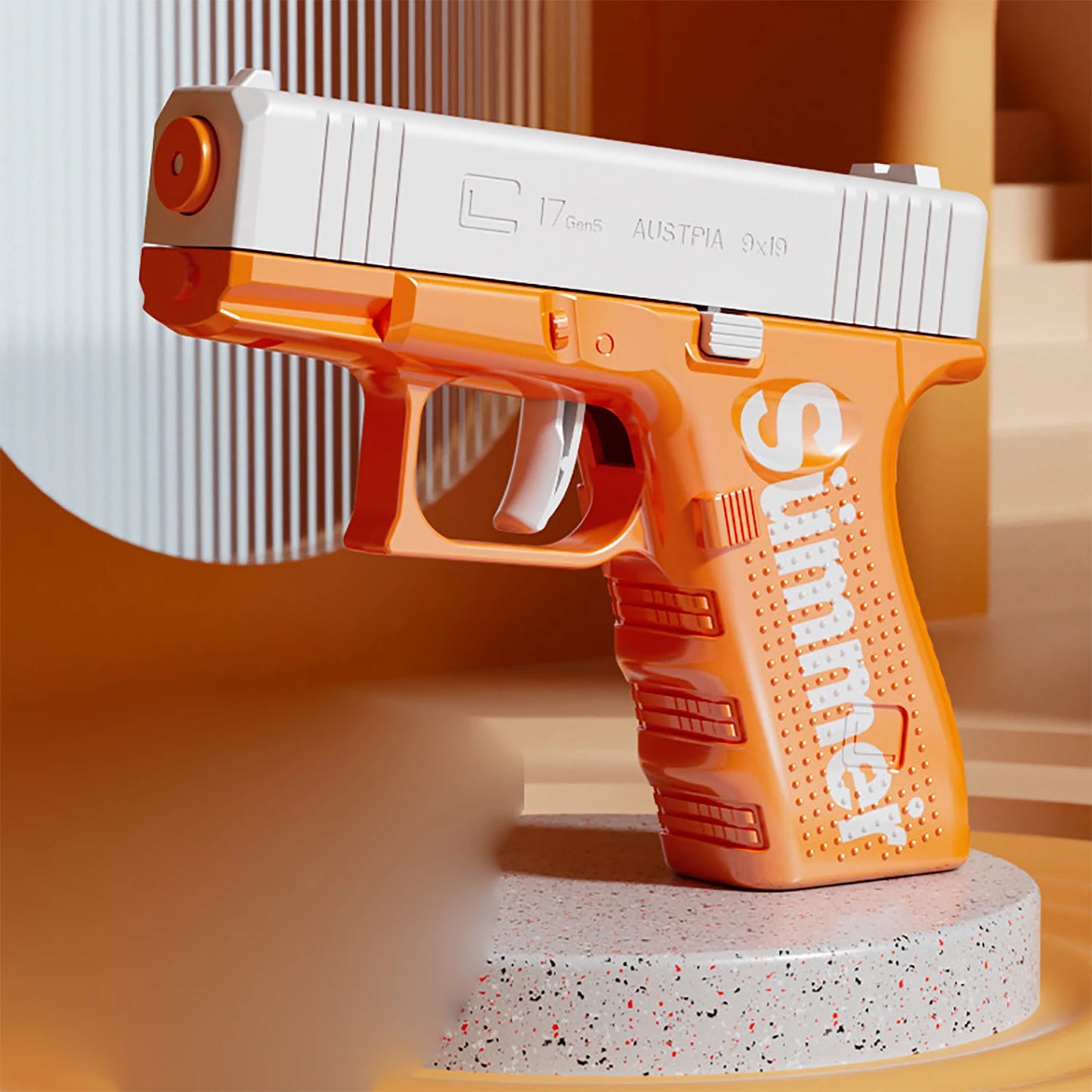 Manual water gun for children playing outdoors, water spray gun for summer outdoor water fights and water play