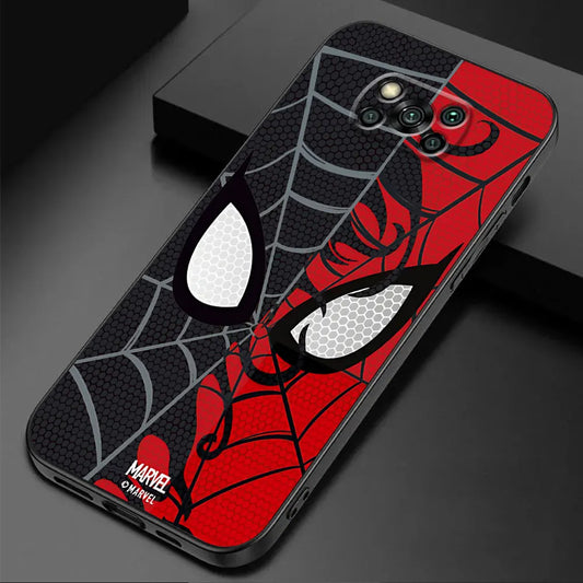 Black Soft Phone Case for Xiaomi Poco X4 GT M5 X3 NFC F1 F5 X4 Pro 5G C50 C51 C40 M4 Pro 5G M3 Marvel Spider Man Cover Capa