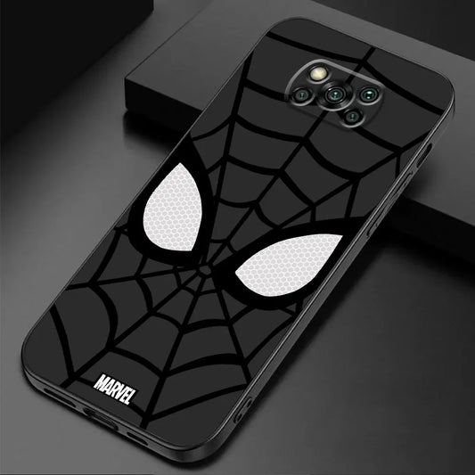 Black Soft Phone Case for Xiaomi Poco X4 GT M5 X3 NFC F1 F5 X4 Pro 5G C50 C51 C40 M4 Pro 5G M3 Marvel Spider Man Cover Capa