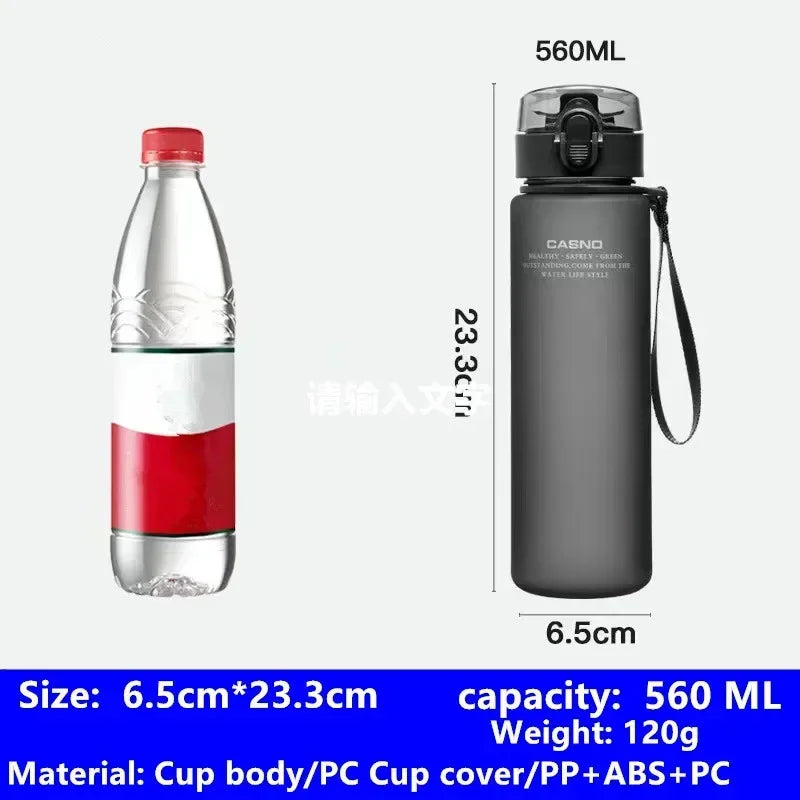 560ML Sonic Hedgehog Sports Water Bottle Portable Gym Travel Clear Leakproof Drinking Bottle Frosted Water Cup Gift for Friends
