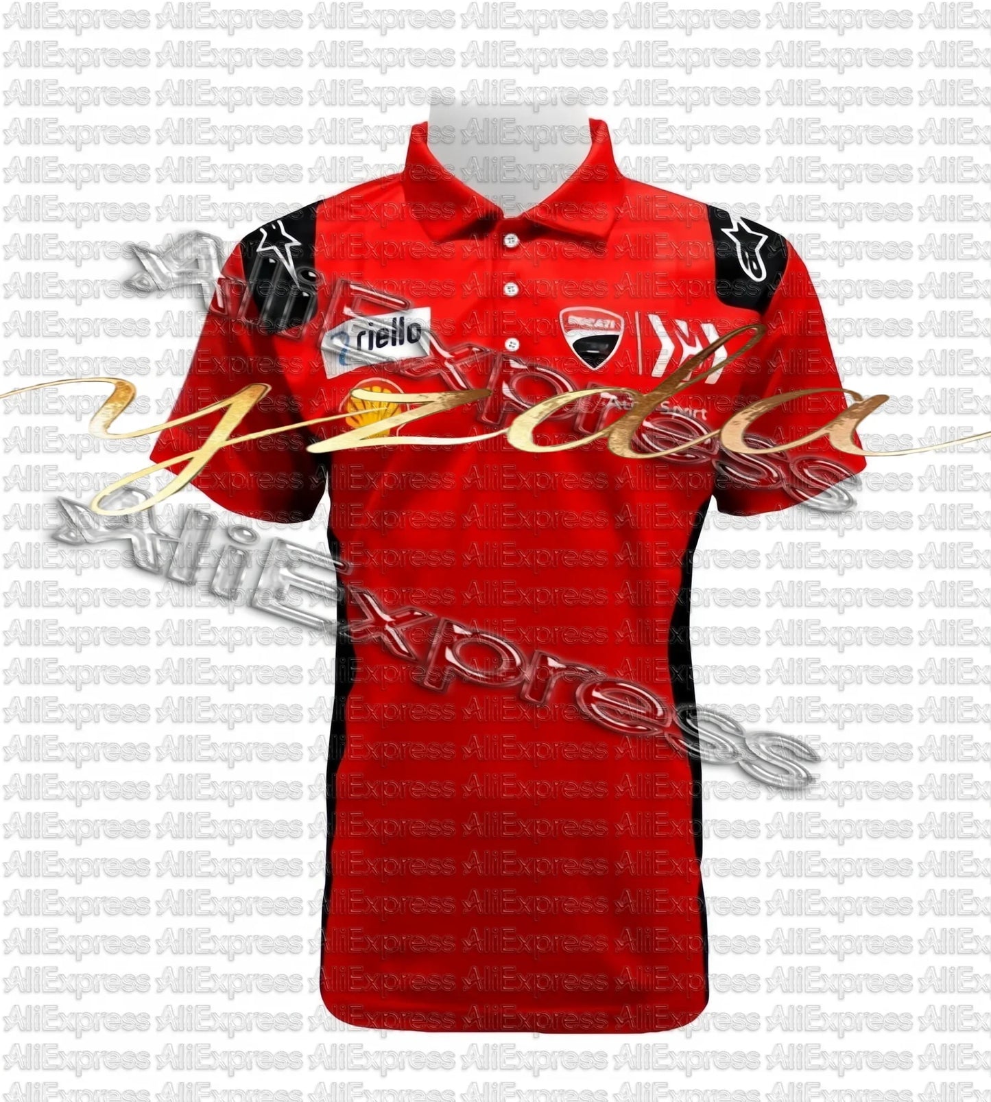 Eccstar_Suzuki_Sotogp Racing Team Polo Shirt Motorcycle Racing T-shirt Men's and Women's Outdoor Sports Leisure Speed Drying