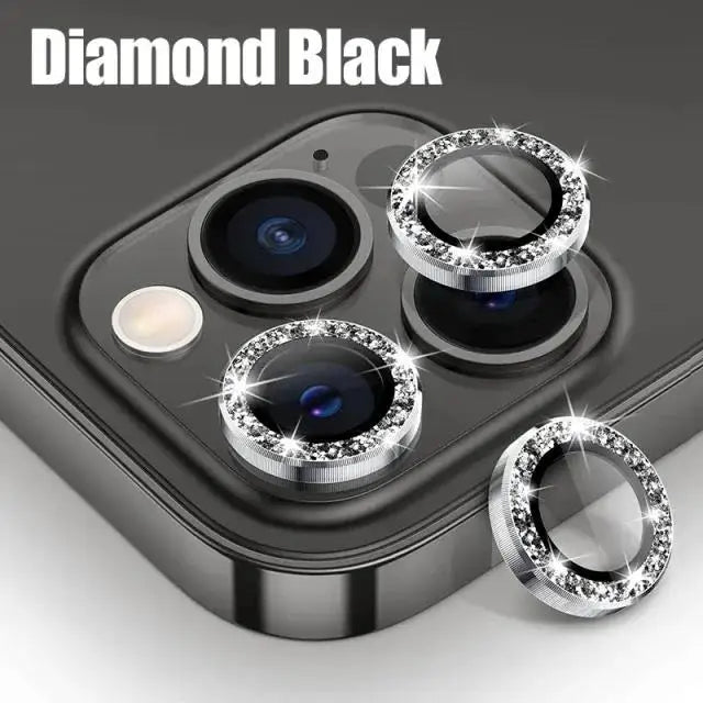 Lens Tempered Glass Protector For IPhone 16 15 14 Plus For 13 Mini For IP 13 14 15 16 Pro Max on Lens Cover Film Black Silvery