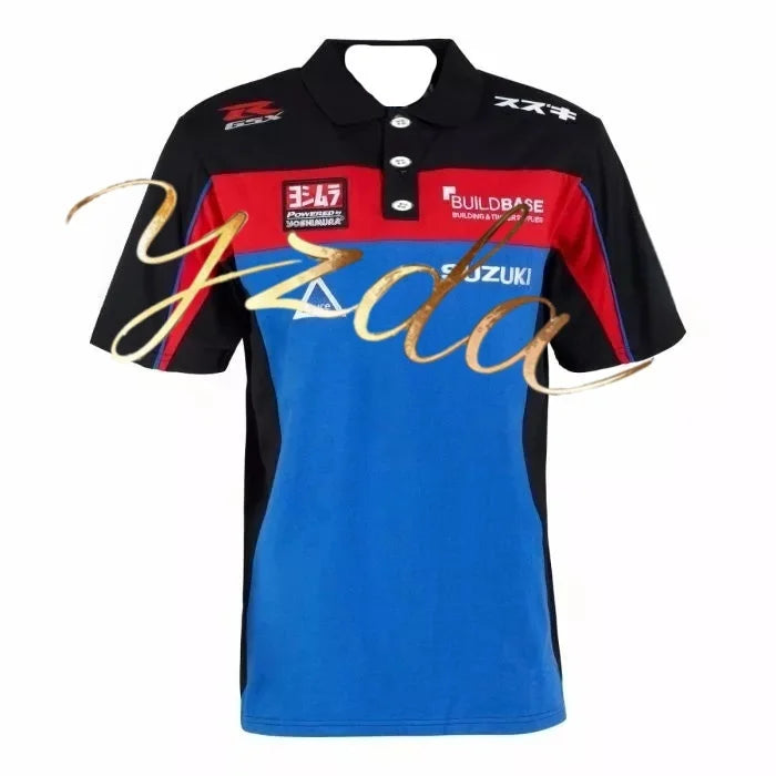 Eccstar_Suzuki_Sotogp Racing Team Polo Shirt Motorcycle Racing T-shirt Men's and Women's Outdoor Sports Leisure Speed Drying