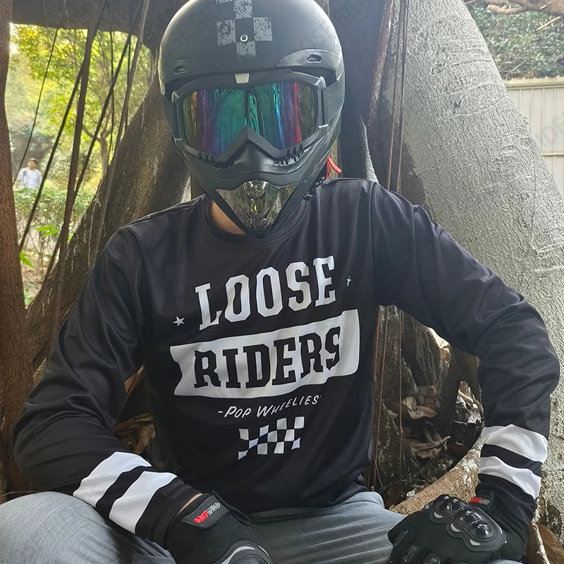 Loose Rider Jersey BMX Endurance Bike Shirt DH Off-Road Mountain Bike Downhill Jersey