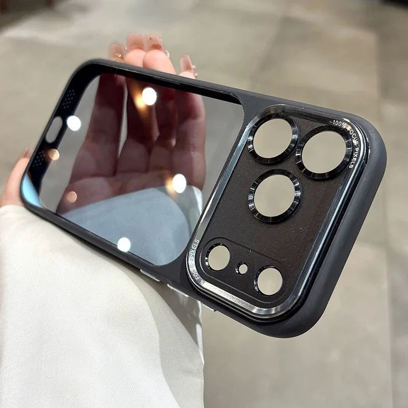 Luxury Hard Acrylic Transparent Case for iPhone 17 Air 13 14 15 16 17 Pro Max Plus 12 11 Lens Film Protection Shockproof Cover