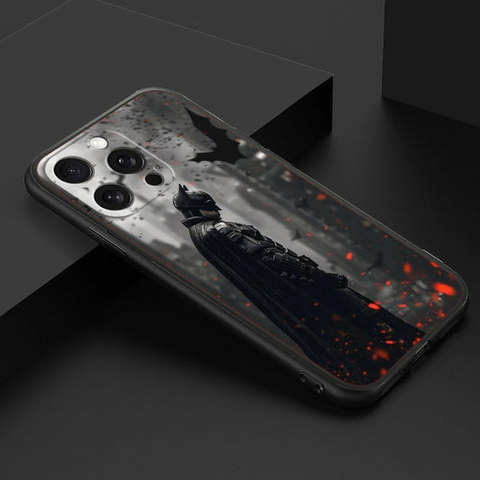 B-Batmans Art Popular Cool For iPhone 15 14 13 12 11 XS XR X 8 7 SE Pro Max Plus Mini Black Soft Phone Case