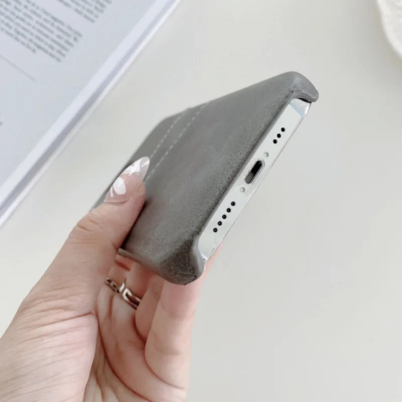 Luxury Cowhide Leather Wallet Card Slots Holder Case for iPhone 16 15 14 13 12 11 Pro MAX X XS 8 7 6 Plus SE Skin Purse Cover