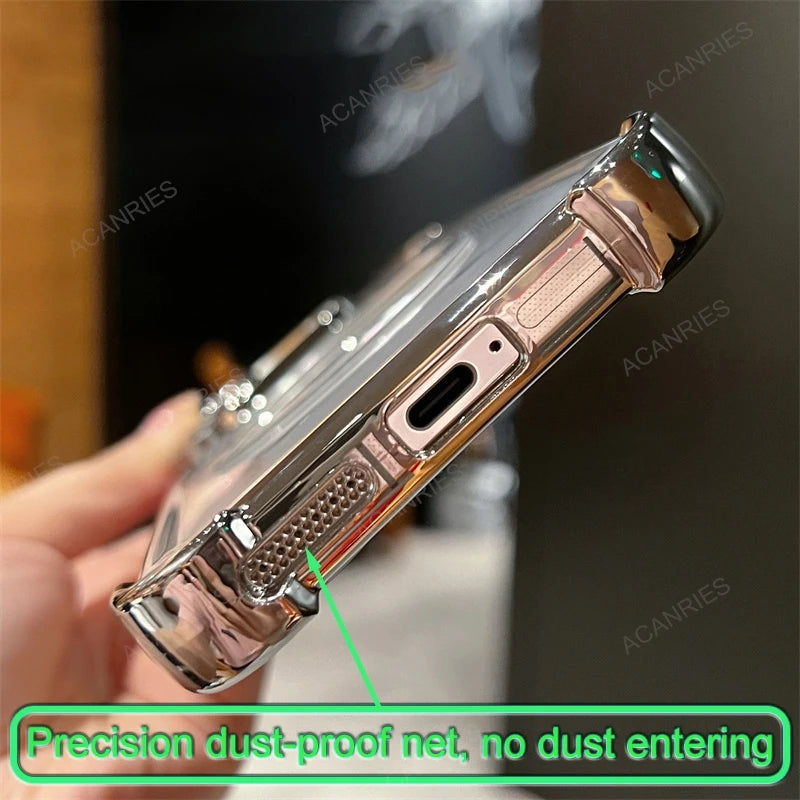 Circular Bracket Four Corner Anti-Shock Plating Case For Oppo Reno 12 Fs 11 F 10 Pro 8t 4g 5g 7 6 Lite 5 K Cover Reno12 12f 11f
