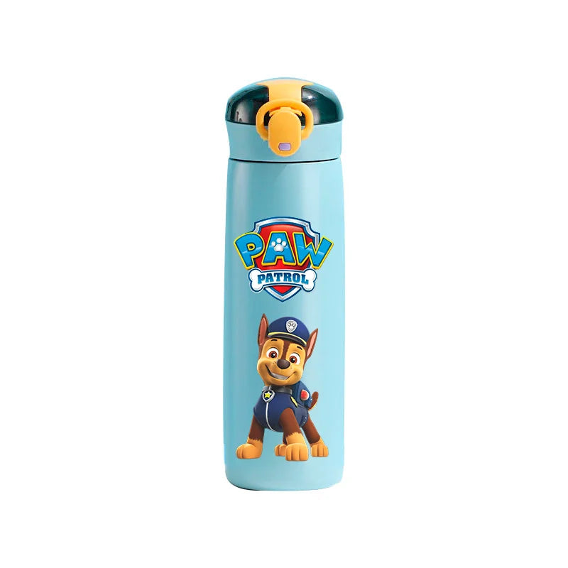 PAW Patrol 460ml Thermal Cup Bouncing Childrens Straw Cup Portable Outdoor Sports Water Cup Drinking Stainless Steel Bottle
