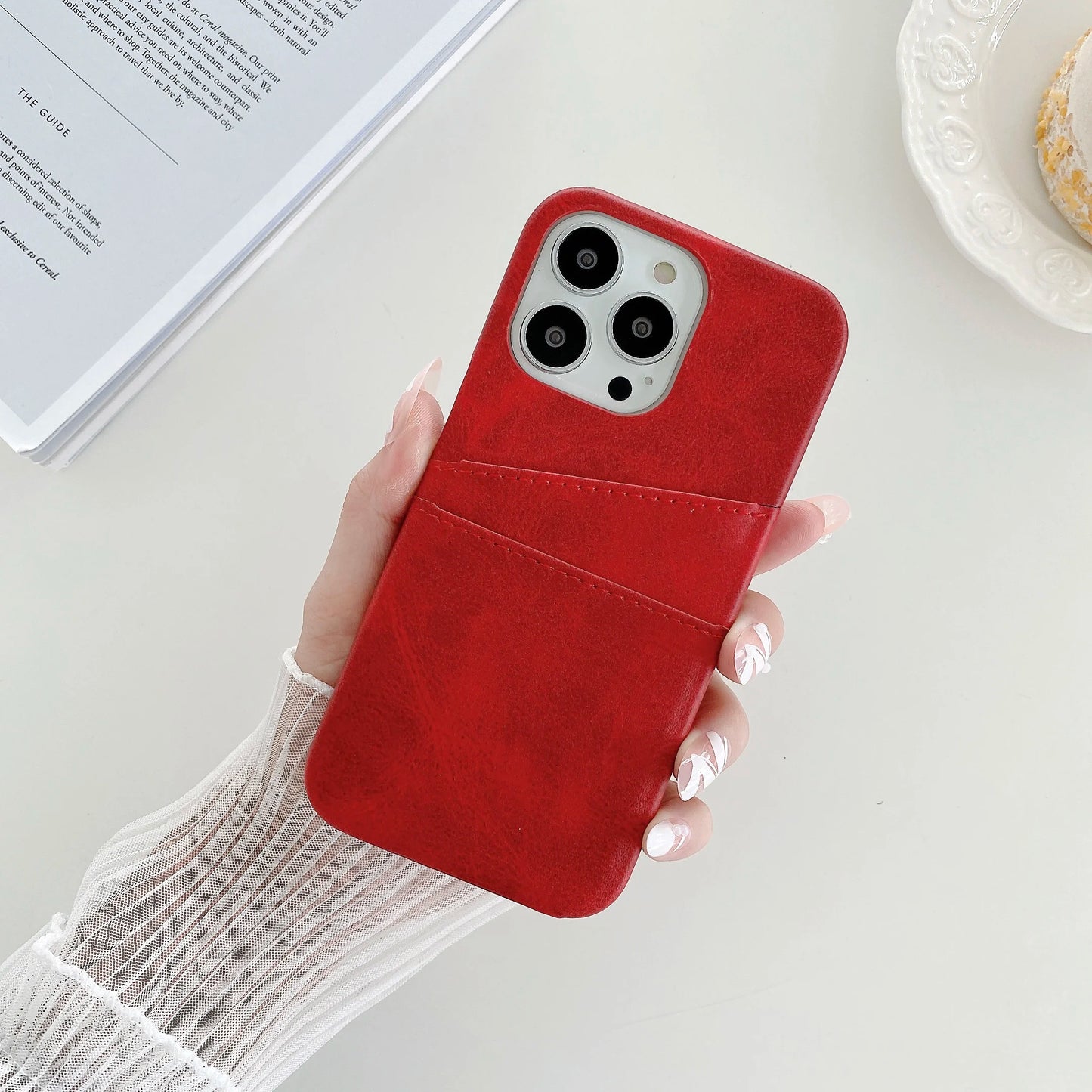 Luxury Cowhide Leather Wallet Card Slots Holder Case for iPhone 16 15 14 13 12 11 Pro MAX X XS 8 7 6 Plus SE Skin Purse Cover