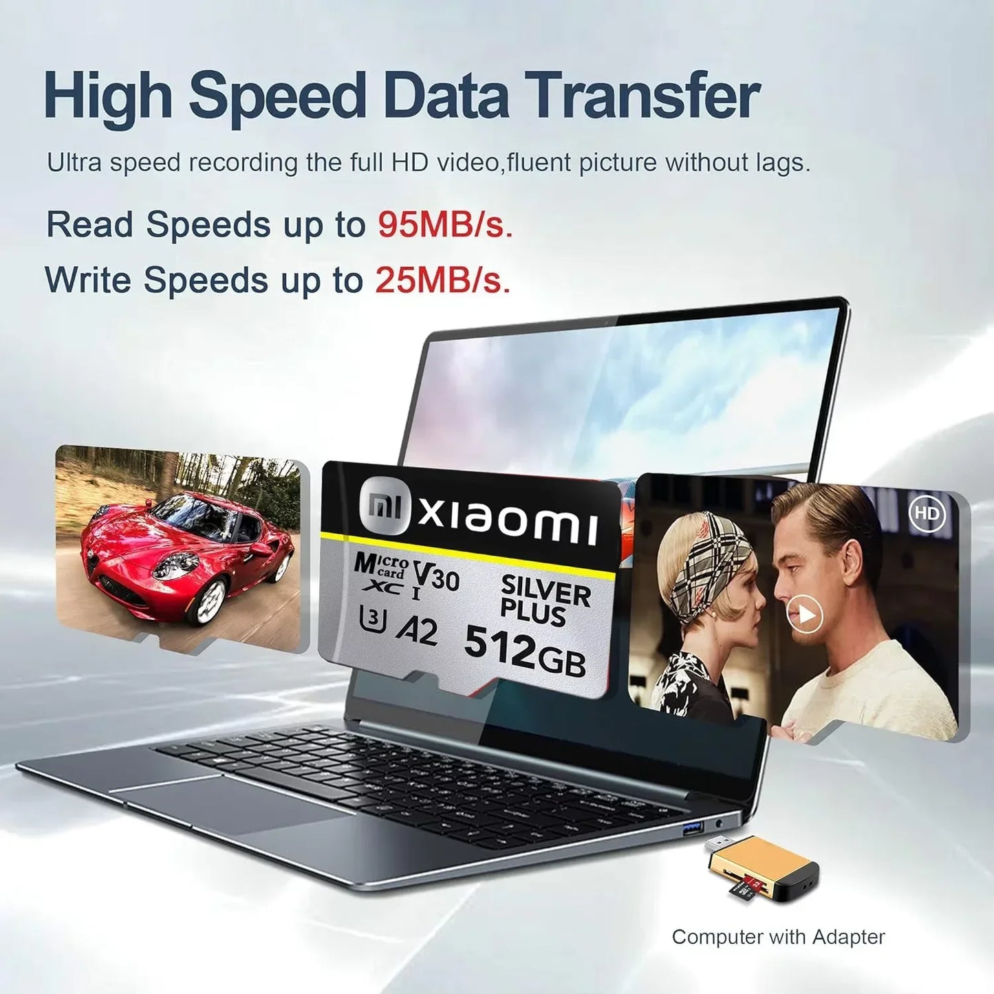 Xiaomi 2TB Memory Card SD 1TB 512GB Micro TF SD Card 128GB 256GB U3 Class 10 Full HD TF Memory Flash Card For CellPhone Computer
