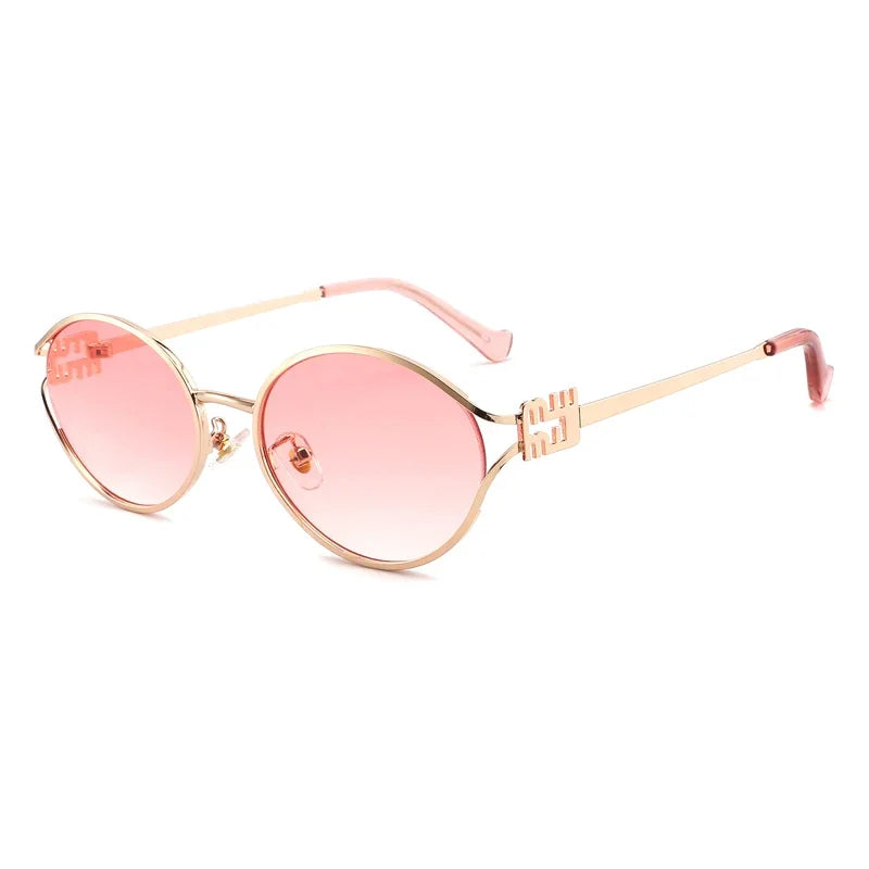 Eso Vision Fashion Brand Sunglasses Retro Small Frame Woman Man Metal Cat Eye Glasses Shades UV Protection Sun Glasses With Box