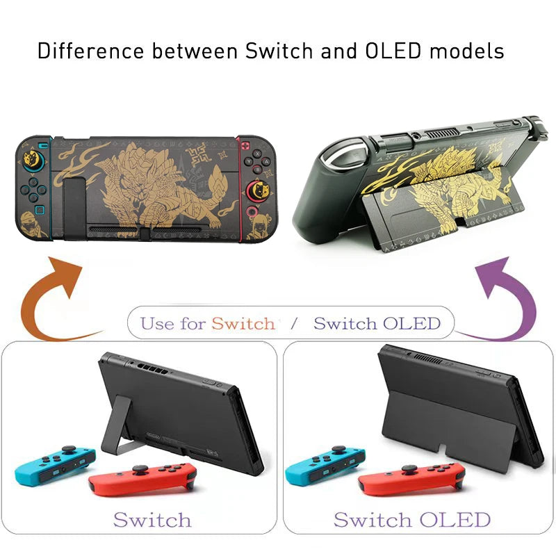 Monster Hunter Storage Bag for NS Switch OLED Carrying Case Protective Shell  for NS Switch OLED Game Accessories