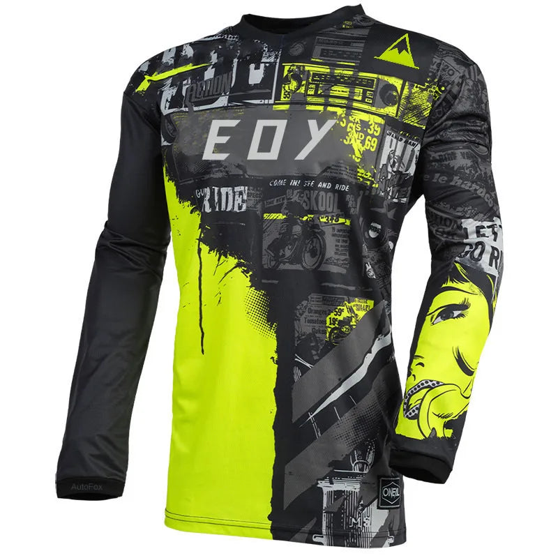 Motorcycle Jersey Eoy Quick Dry Mountain Bike T-Shirt Long Sleeve Downhill Jersey MTB T shirt Moto Camo Breathable