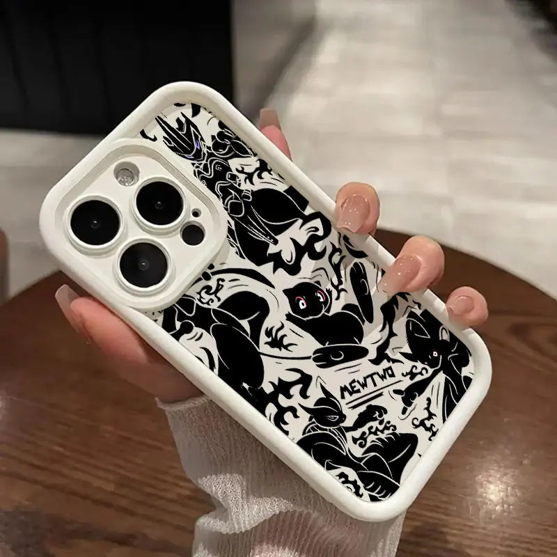 Anime P-Pokemon Gengar Cartoon For iPhone 16 15 14 13 12 11 Pro Max XS Max 7 8 Plus Phone Case Shockproof Soft Silicone Cover