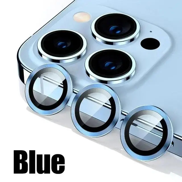 Lens Tempered Glass Protector For IPhone 16 15 14 Plus For 13 Mini For IP 13 14 15 16 Pro Max on Lens Cover Film Black Silvery