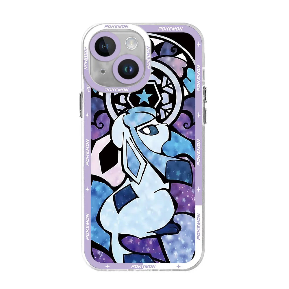 Pokemon Pikachu Eevee Color Art Case for iPhone 13 14 15 Pro Max X 8 Plus 12 Mini 7 6s 11 Pro XS SE XR Back Transparent Soft Bag