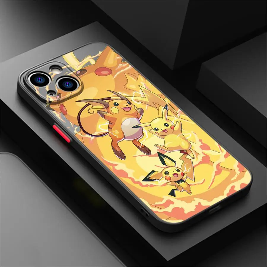 Eevee Becomes Giant Phone Case for iPhone 16 15 11 12 13 14 Pro Max 16 Plus 12 Mini 7 8 XS 15Pro Shockproof Matte Cover
