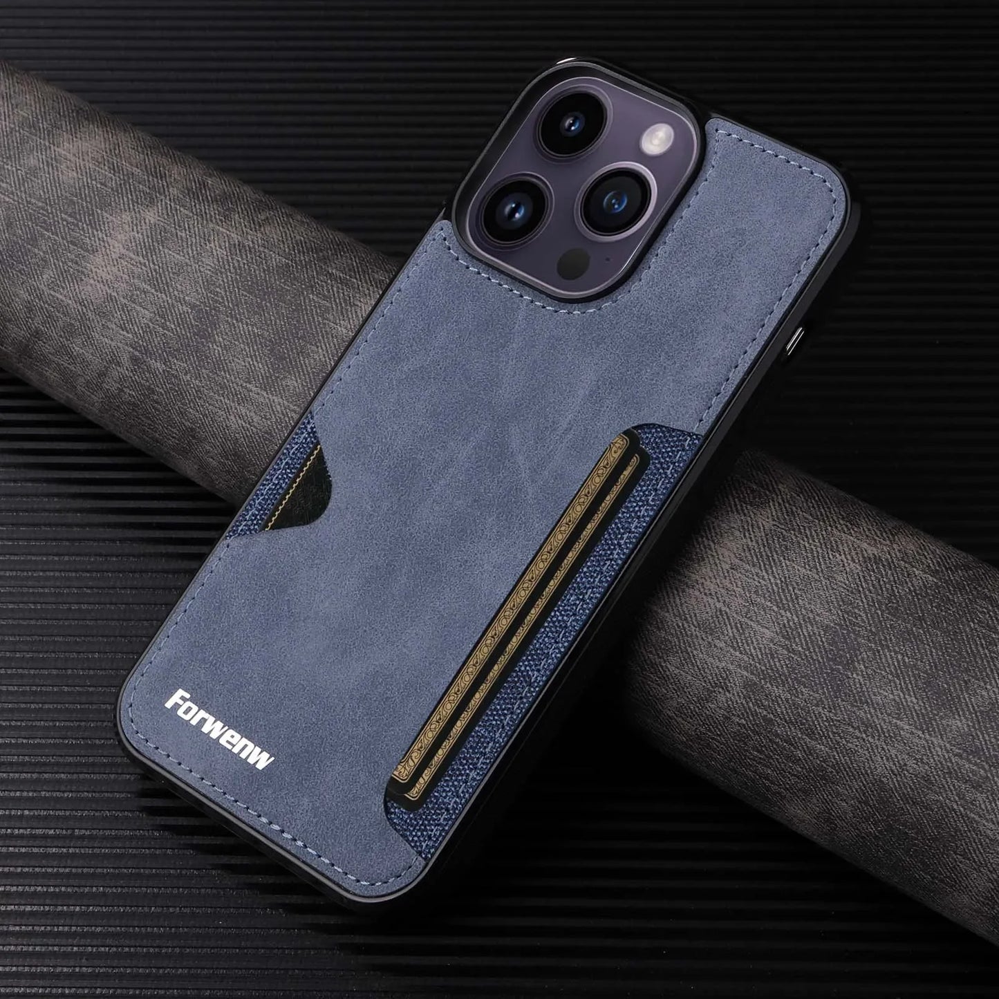 Retro Card Holder Phone Case for iPhone 16 15 14 13 12 11 Pro Max Mini XS XR X SE 2020 2022 7 8 Plus Wallet PU Leather Cover - ST Superstore