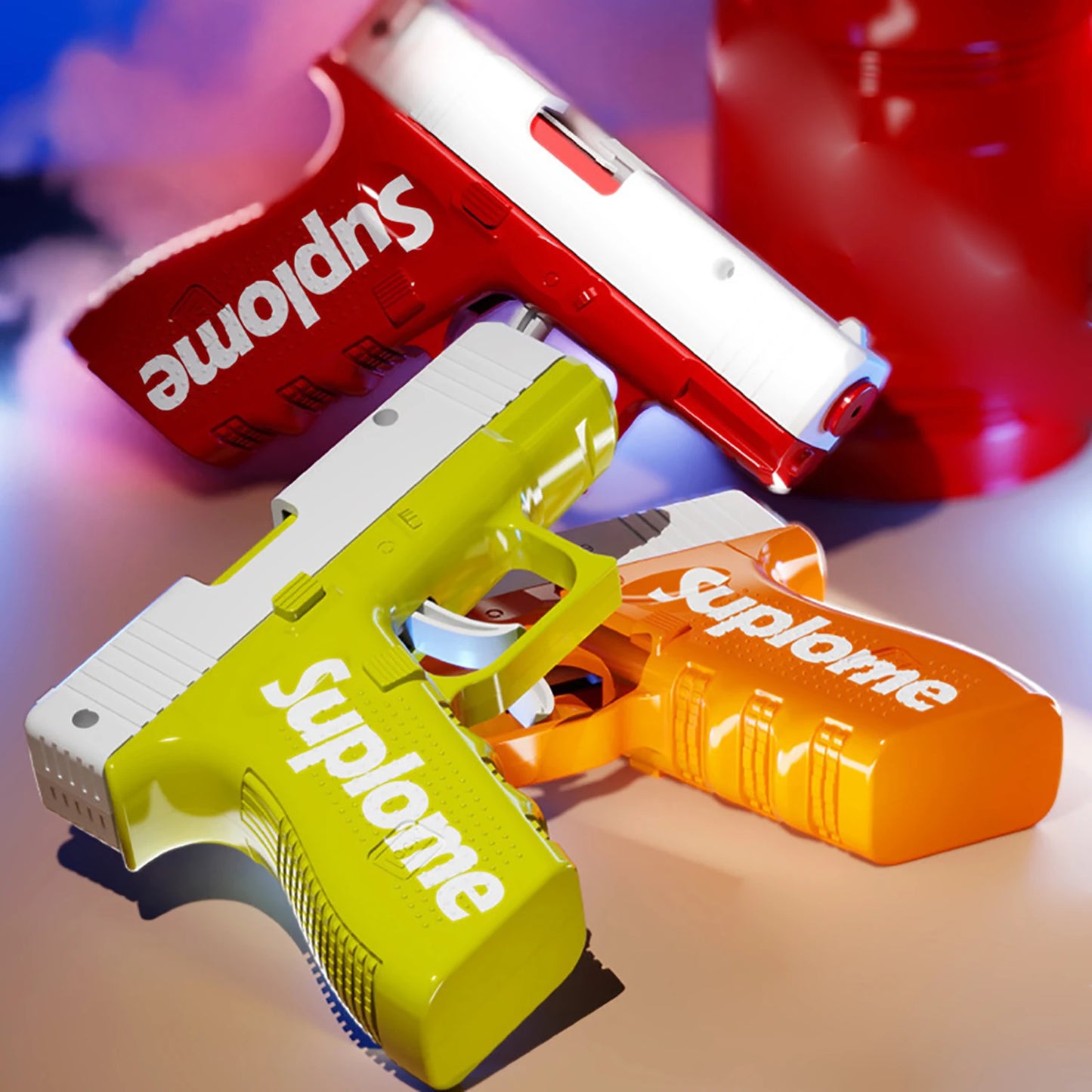 Manual water gun for children playing outdoors, water spray gun for summer outdoor water fights and water play