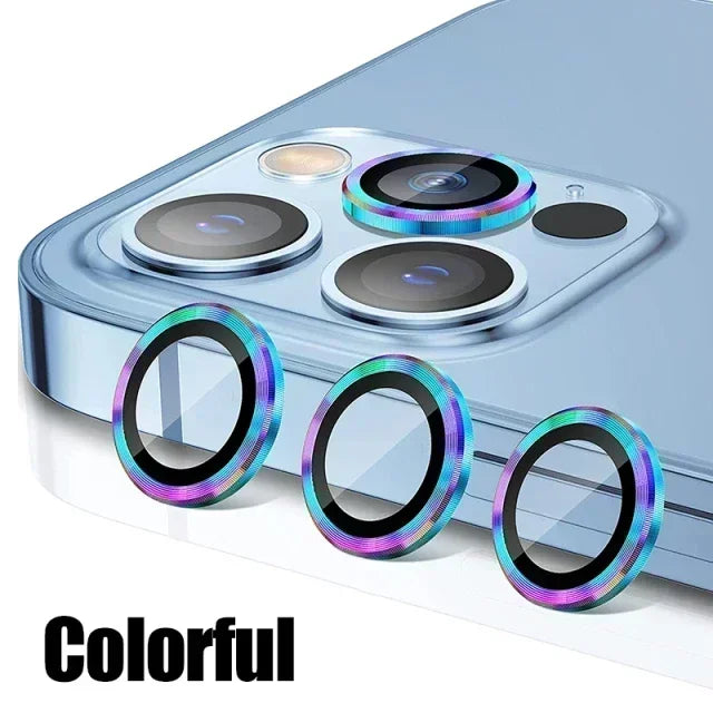 3Pcs Metal Lens Protector Glass for IPhone 16 13 12 11 14 15 Pro Max Mini Back Camera Lens Protection for IPhone 14 15 16 Plus