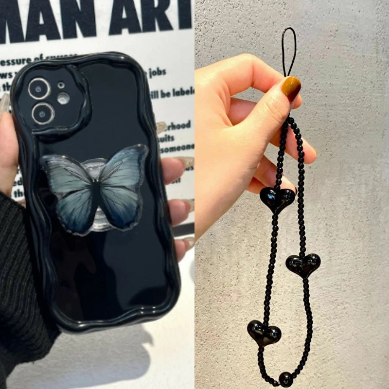 Butterfly Bracelet Chain Case For For OPPO Reno 7 4G 11 Pro 11F A60 A78 A58 A38 A18 A98 A79 A17 A16 A57 A15 A74 A96 A52 Cover