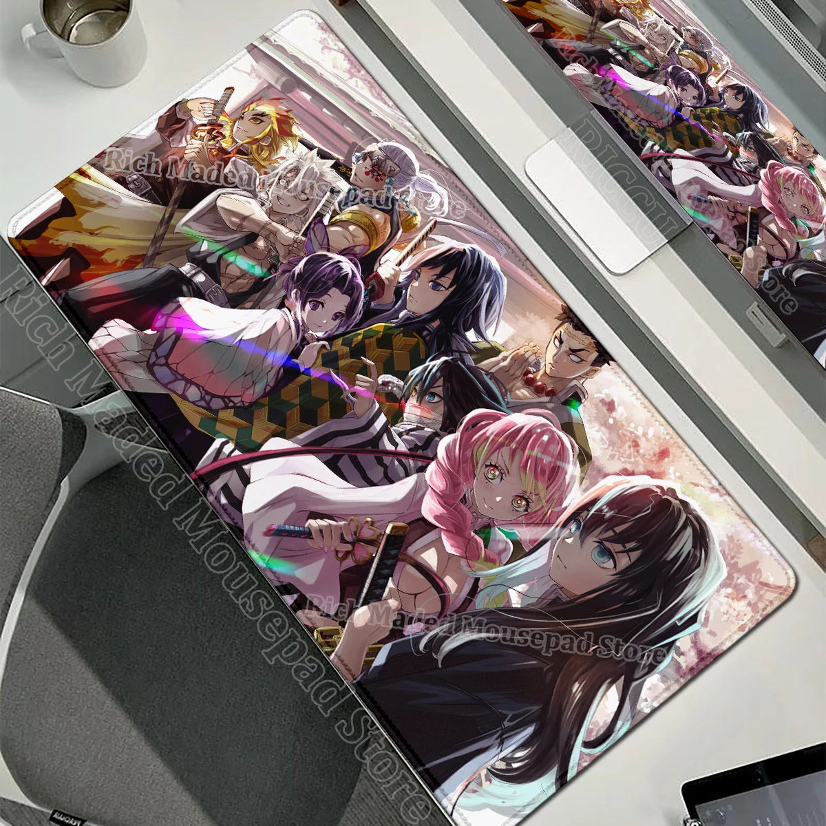 Anime Large Mouse Pad Demon Slayer Mousepad PC XXL Table Mat Office Accessories Laptop Extended Deskmat Rubber Lockedge Mousemat
