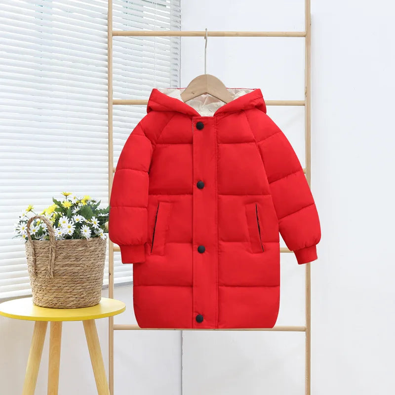 Cute Wings Winter Girls Jacket Keep Warm Princess Coat Fur Collar Hooded Zipper Windproof Girls Outerwear 2 3 4 5 6 8 10 Years