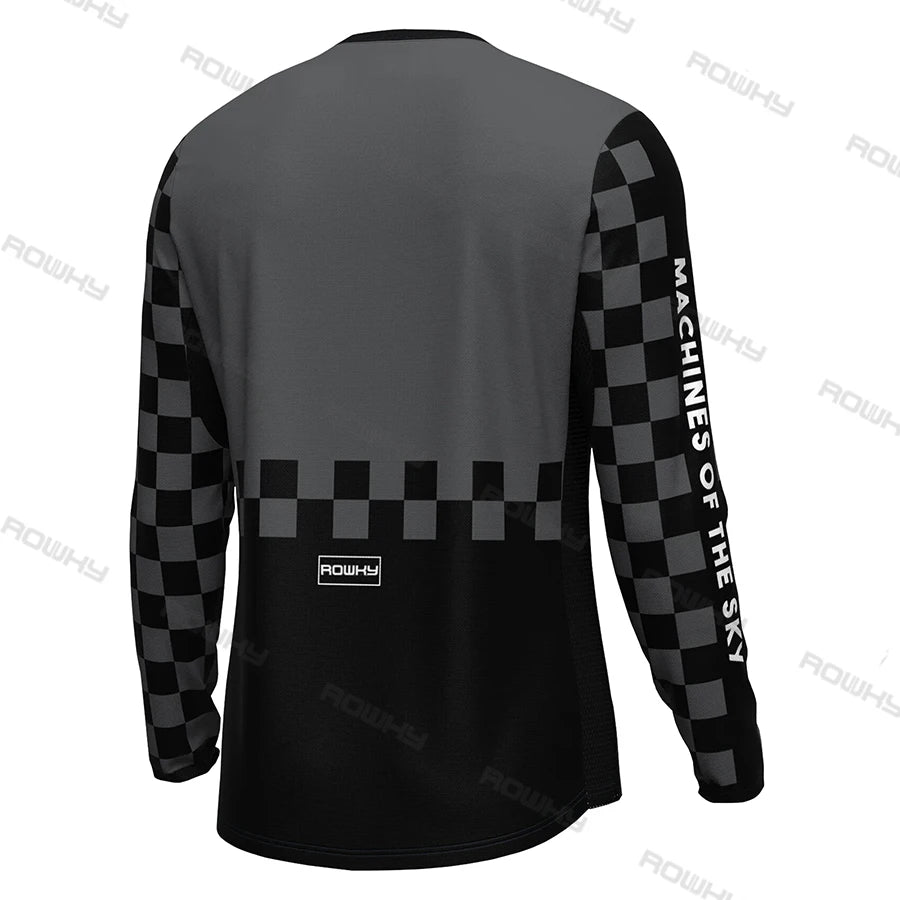 ROWKY Motorcycles Racing T-shirt Mtb Jersey Downhill Camiseta De Motocross Enduro Maillot Hombre Cycling Jersey Men Bike Shirts
