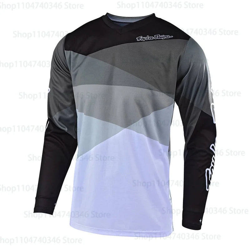 Men's Motorcycle Sportswear Printed BMX Bicycle Shirt DH Downhill Endurance T-shirt Mountain Bike Outdoor Sportswear Top