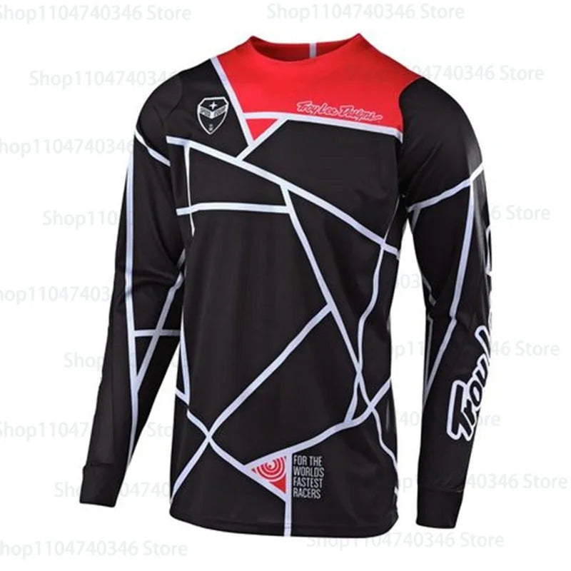 Men's Motorcycle Sportswear Printed BMX Bicycle Shirt DH Downhill Endurance T-shirt Mountain Bike Outdoor Sportswear Top