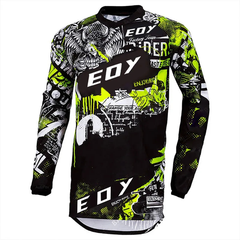 Motorcycle Jersey Eoy Quick Dry Mountain Bike T-Shirt Long Sleeve Downhill Jersey MTB T shirt Moto Camo Breathable