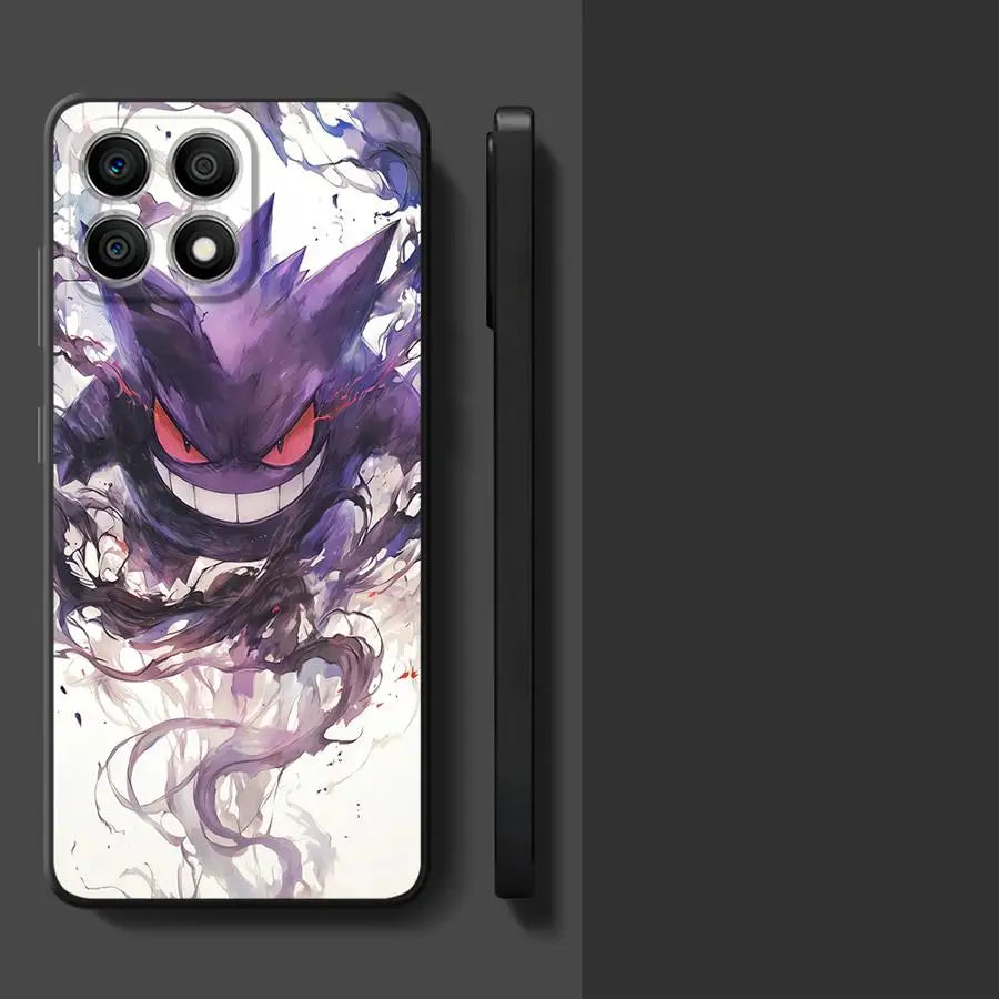 Case for Huawei Honor X8 X8a 90 Pro X9a 8X 70 X7 Magic5 X6 X6a P30 P20 Lite P40 Soft Funda Phone Cover Anime Pokemon G-Gengar