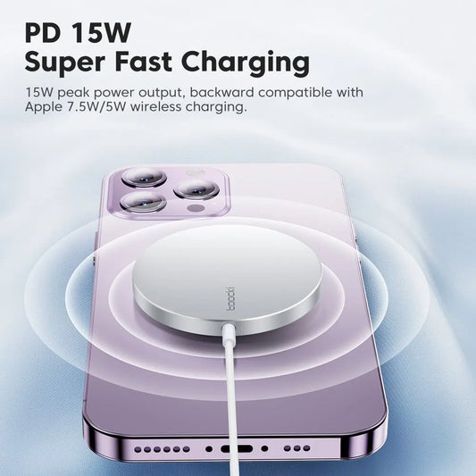 Toocki Magnetic Wireless Charger 15W Fast Charging Wireless Phone Charger For iPhone 15 14 Pro Max Mini Quick Magnetic Charger - ST Superstore